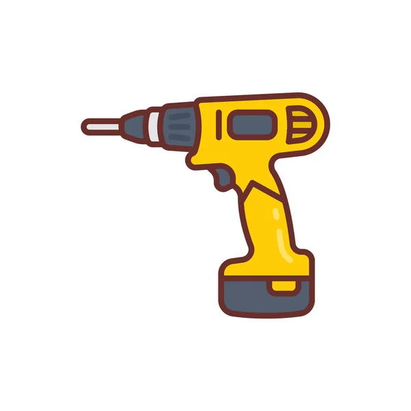 Ikona Power Drill Vektoru Logotyp — Stockový vektor
