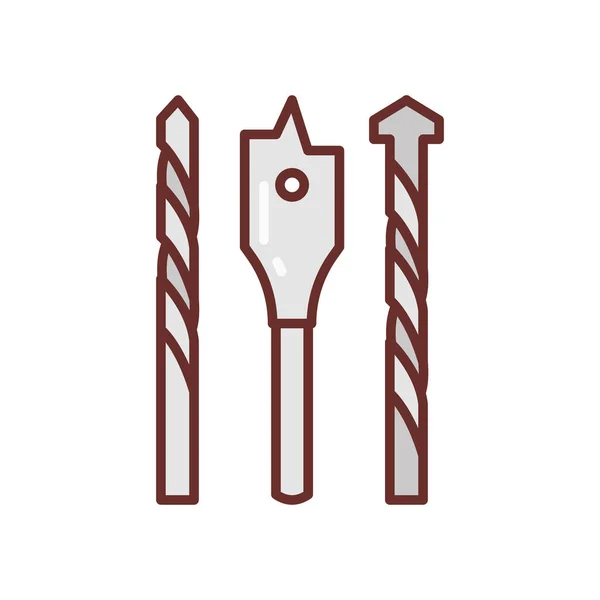 Matkap Ucu Simgesi Vektörde Logotype — Stok Vektör
