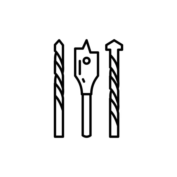Drill Bits Ícone Vetor Logotipo — Vetor de Stock