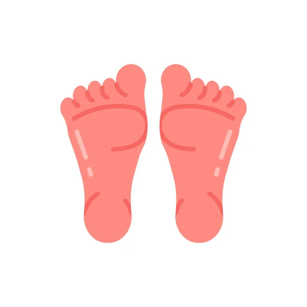Fötter Ikonen Vektor Logotyp Stockillustration