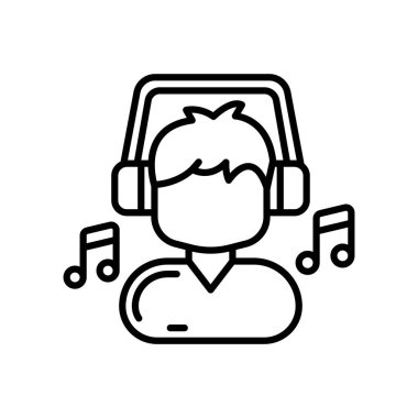 Vektör olarak müzik simgesi. Logotype