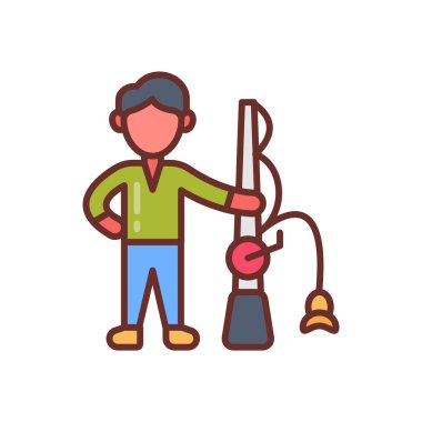 Vektör olarak balıkçılık simgesi. Logotype