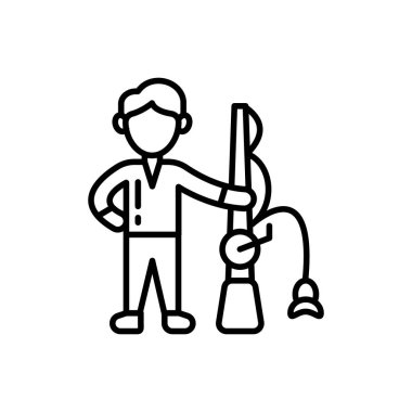 Vektör olarak balıkçılık simgesi. Logotype