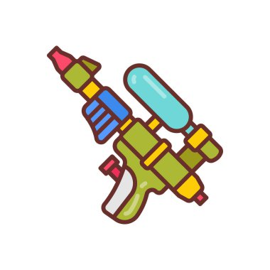 Su tabancası simgesi vektörde. Logotype