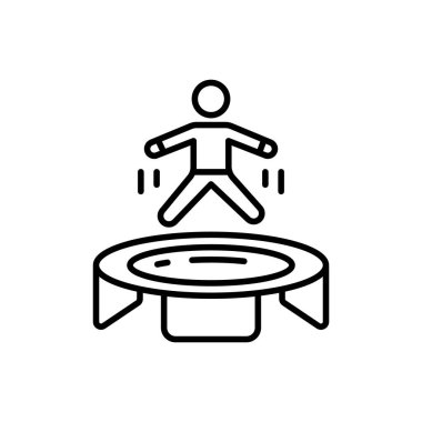 Vektör olarak trambolin ikonu. Logotype