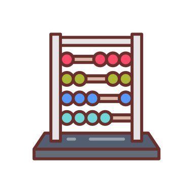 Abaküs simgesi vektörde. Logotype