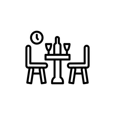 Yemek odası ikonu vektörde. Logotype