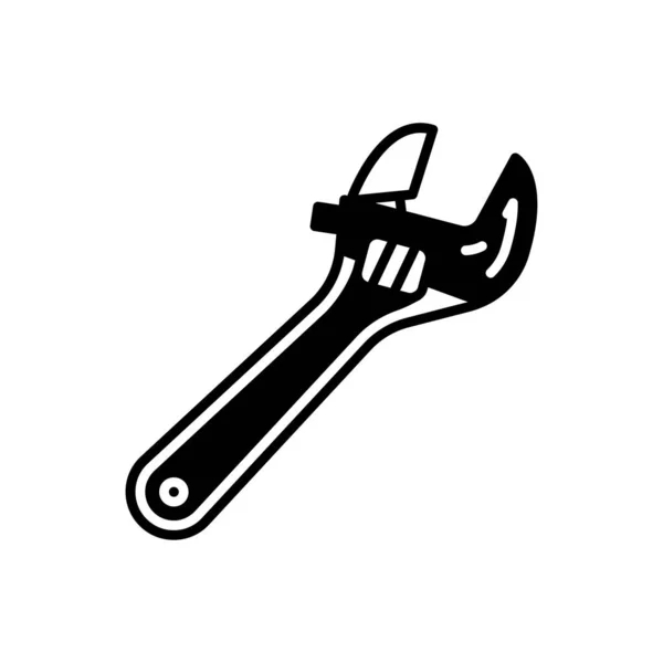 Einstellbares Schraubenschlüssel Symbol Vektor Logotyp — Stockvektor