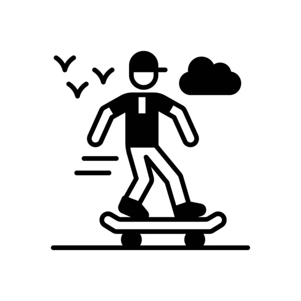 Εικονίδιο Skateboarding Διάνυσμα Λογότυπο — Διανυσματικό Αρχείο