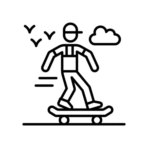 Icono Skate Vector Logotipo — Archivo Imágenes Vectoriales