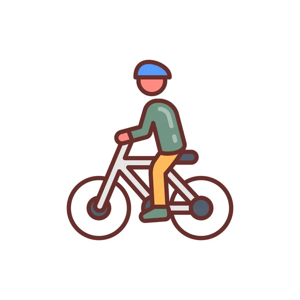 Ícone Ciclismo Vetor Logotipo — Vetor de Stock