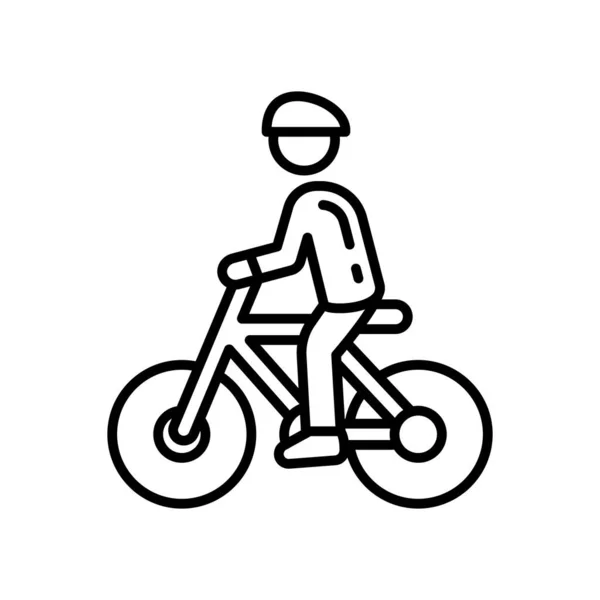 Icono Ciclismo Vector Logotipo — Vector de stock