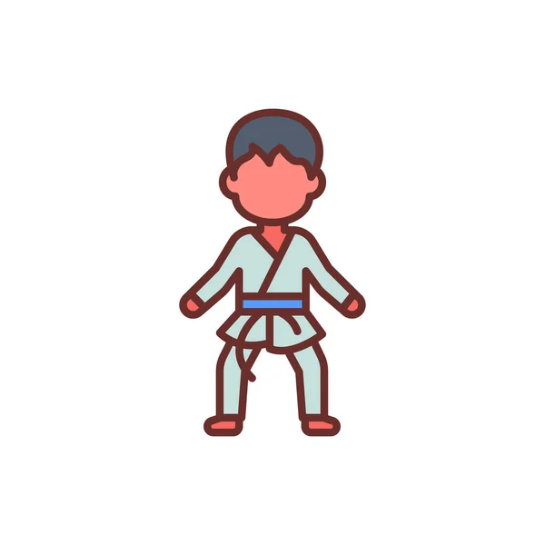 Icono Karate Vector Logotipo — Archivo Imágenes Vectoriales