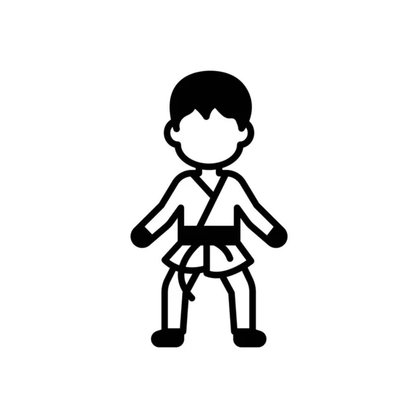 Ikon Karate Vektor Logotype - Stok Vektor