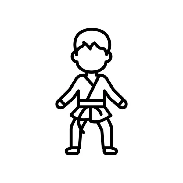 Icono Karate Vector Logotipo — Archivo Imágenes Vectoriales