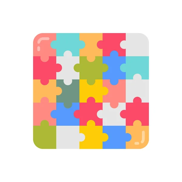 Puzzle Symbol Vektor Logotyp — Stockvektor