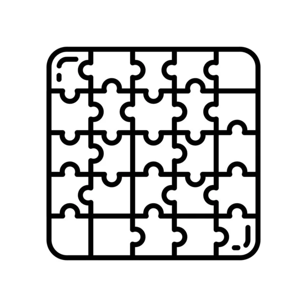 Icona Puzzle Nel Vettore Logotipo — Vettoriale Stock