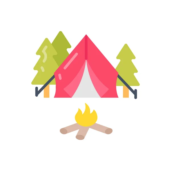 Camping Icon Vector Logotype — Stock Vector
