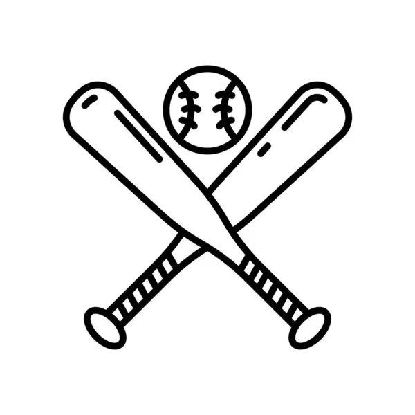 Icono Béisbol Vector Logotipo — Vector de stock