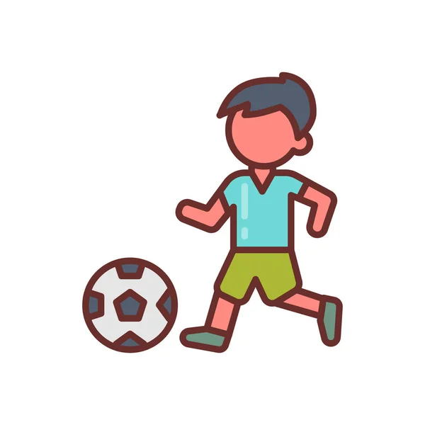 Voetbal Icoon Vector Logotype — Stockvector