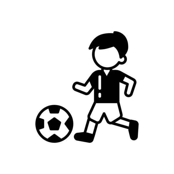 Ícone Futebol Vetor Logotipo —  Vetores de Stock