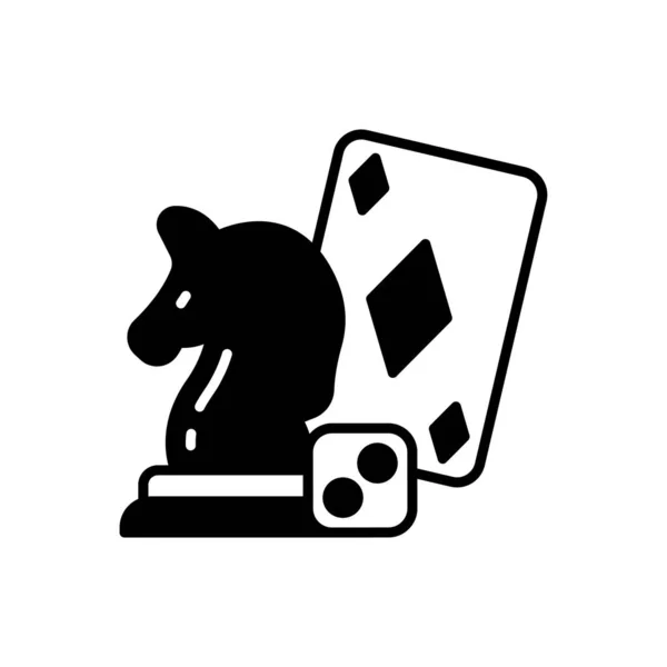 Ícone Jogos Tabuleiro Vetor Logotipo — Vetor de Stock