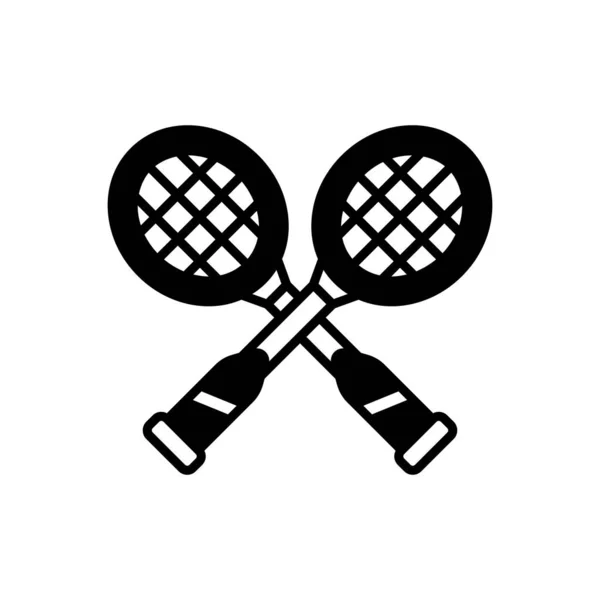 Icoana Badminton Vector Logotip — Vector de stoc