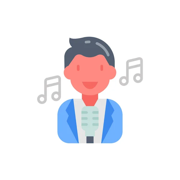 Icône Singing Dans Vecteur Logotype — Image vectorielle