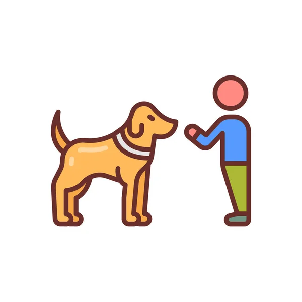 Caring Pet Symbol Vektor Logotyp — Stockvektor