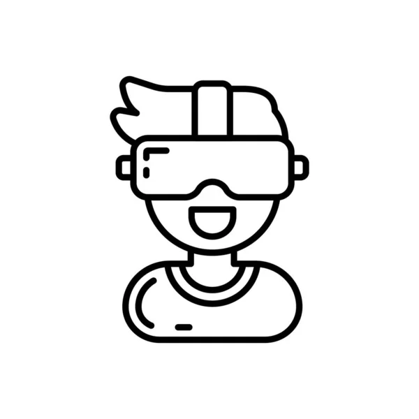 Ícone Realidade Virtual Vetor Logotipo —  Vetores de Stock