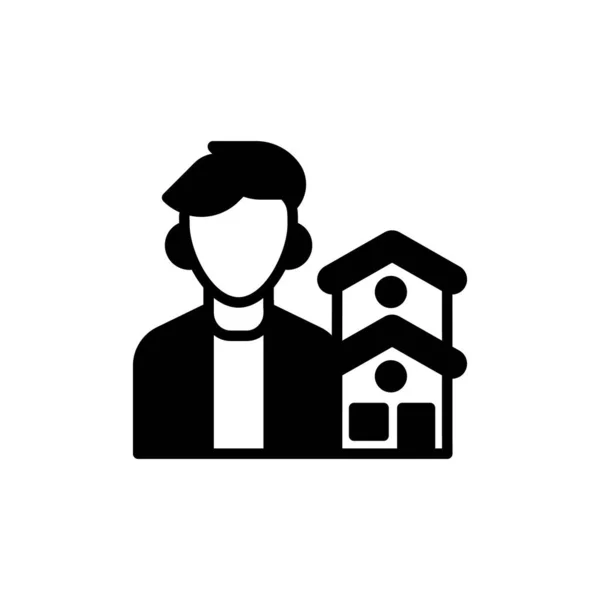 House Agent Icon Vector Logotype — Stock Vector