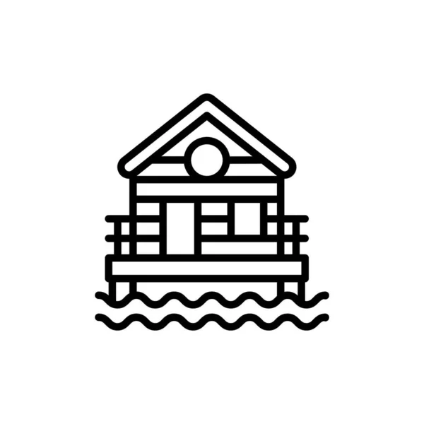 Ferienhaus Symbol Vektor Logotyp — Stockvektor