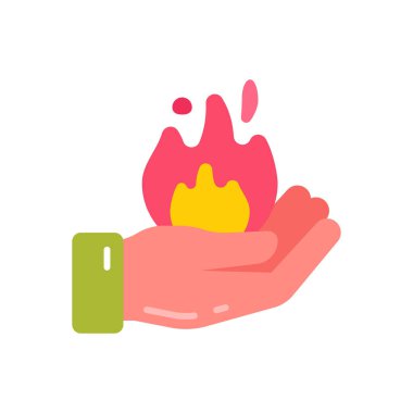 Vektör olarak el ateş numarası simgesi. Logotype