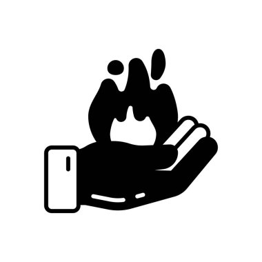 Vektör olarak el ateş numarası simgesi. Logotype