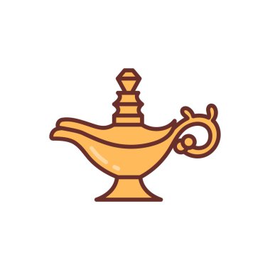 Vektör içinde sihirli lamba simgesi. Logotype