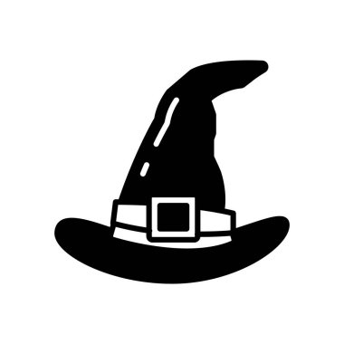 Cadı Şapkası simgesi vektörde. Logotype