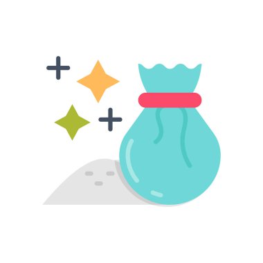 Sihirli toz ikonu vektörde. Logotype