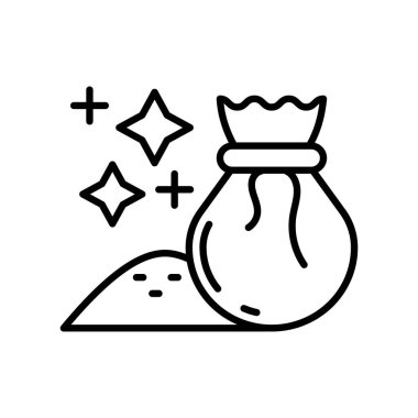 Sihirli toz ikonu vektörde. Logotype