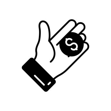 Madeni para numarası simgesi vektör. Logotype