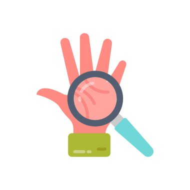 Vektör olarak avuç içi okuma simgesi. Logotype