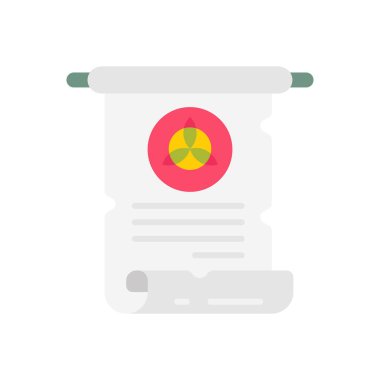 Vektör olarak sihirli parşömen simgesi. Logotype