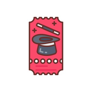 Vektör olarak TICKET simgesi. Logotype