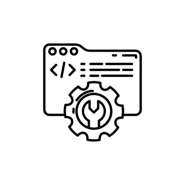 Vektör içinde geliştirme araçları simgesi. Logotype