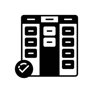 Vektör olarak Kanban simgesi. Logotype