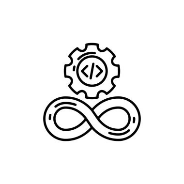 Vektör içinde sürekli bütünleşme simgesi. Logotype