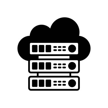 Bulut Hesaplama simgesi vektörde. Logotype
