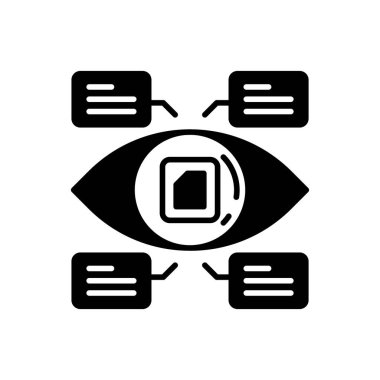 Vektör olarak Bilgisayar Görüş simgesi. Logotype