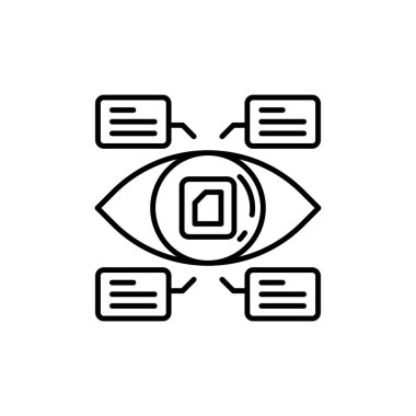 Vektör olarak Bilgisayar Görüş simgesi. Logotype