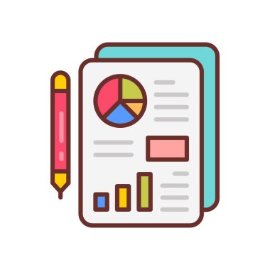 Reporting icon in vector. Logotype