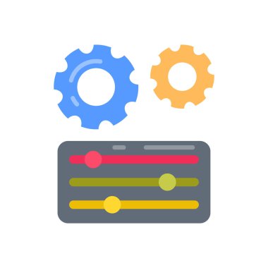 Vektör olarak yapılandırma yönetim simgesi. Logotype